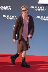 Brad Pitt in a Linen Skirt